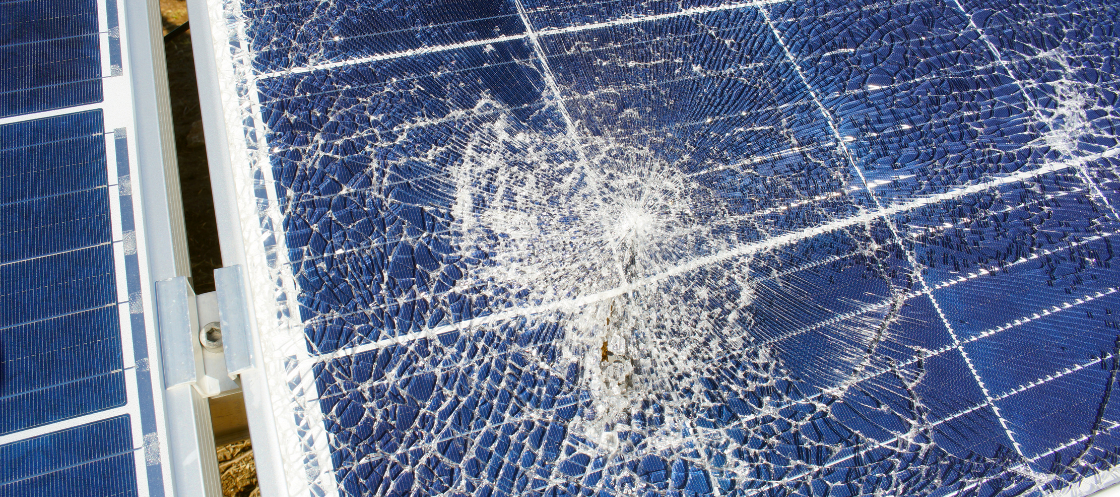 Solar panel broken